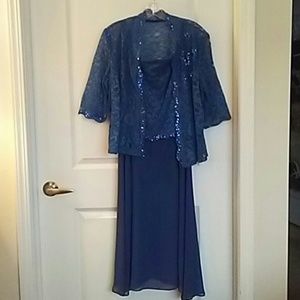 2-pc French blue dress/jacket